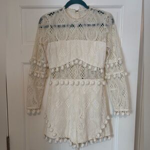 Alexis White Lace Danika Romper